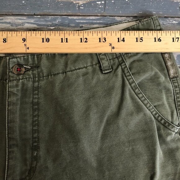 Columbia Chino Pants Womens Sz 10 Army Green Mid Rise - Picture 9 of 11